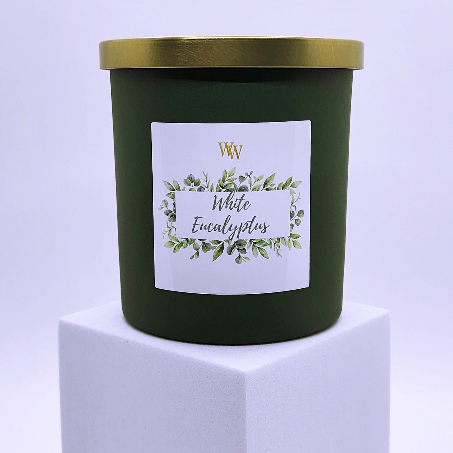 White Eucalyptus | Coconut Apricot Wax | Green Astra Tumbler Jar 10 Fl oz
