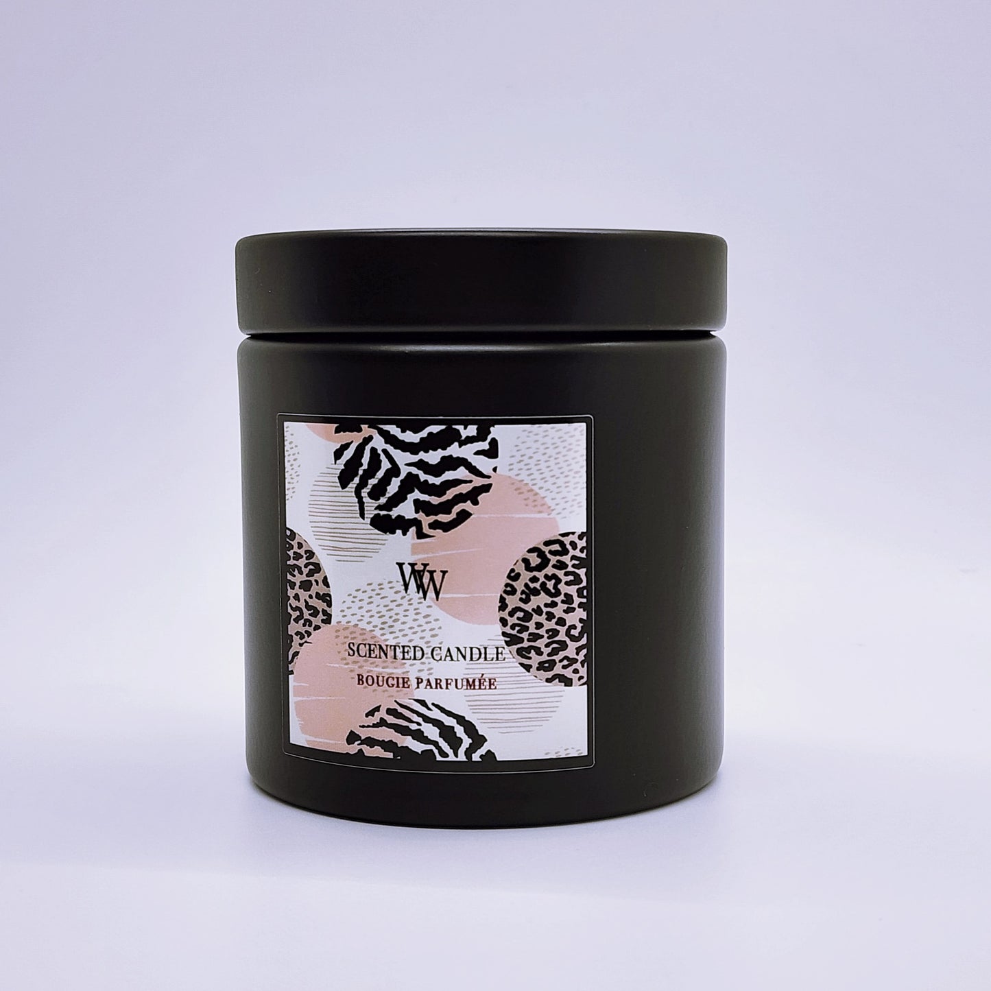 Deluxe Satin Soy Wax Luxury Candle | Sleek Black Glam Tin 9oz