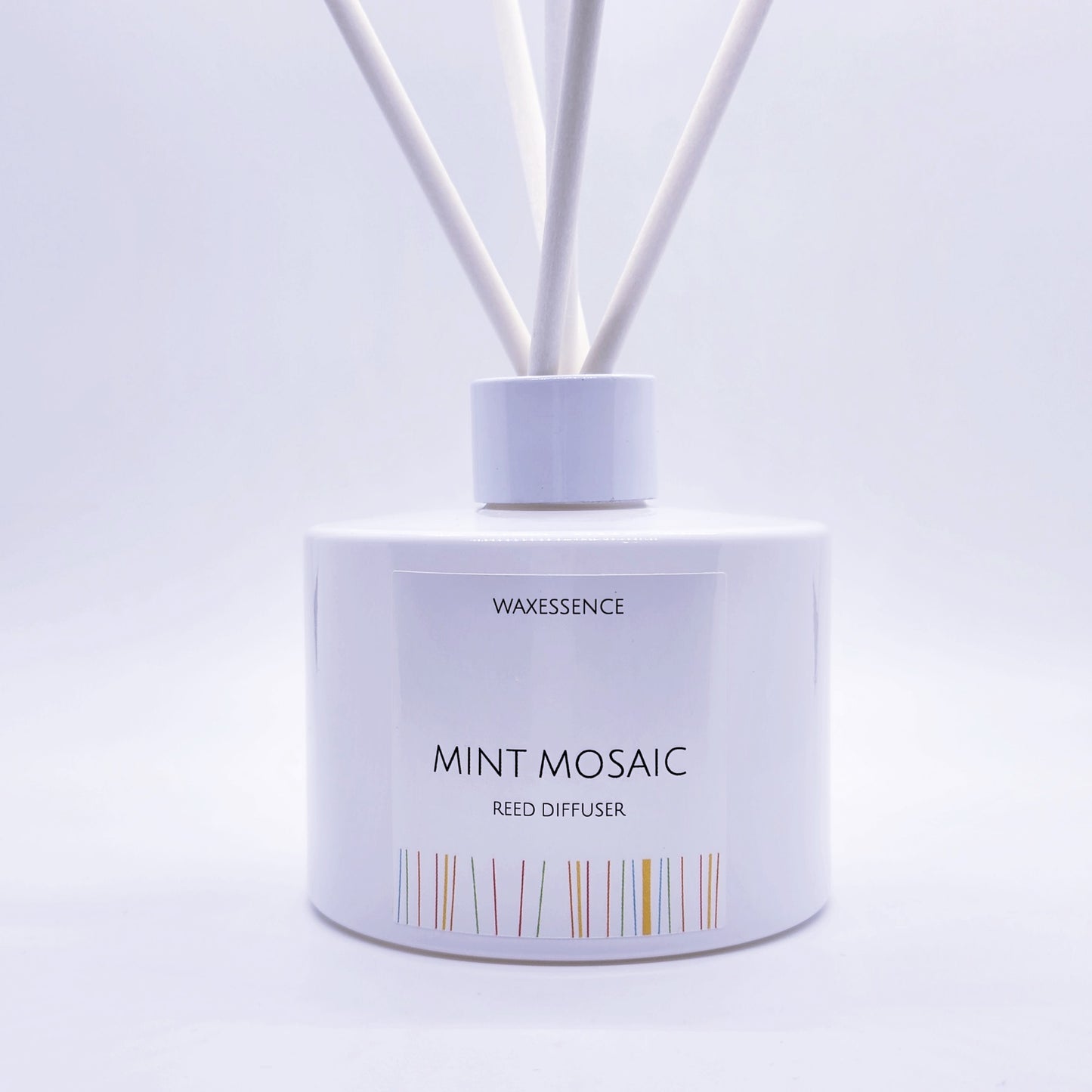 Mint Mosaic Reed Diffuser | Essenza Gloss White  | Aromatherapy Home Decor | Diffuser Oil | 6.8 fl. oz