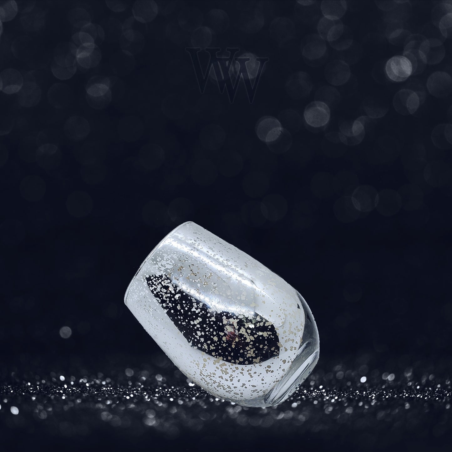 Evoca - Mercury Silver | Stemless Wine Vessel Candle 13 Fl Oz | Soy Wax