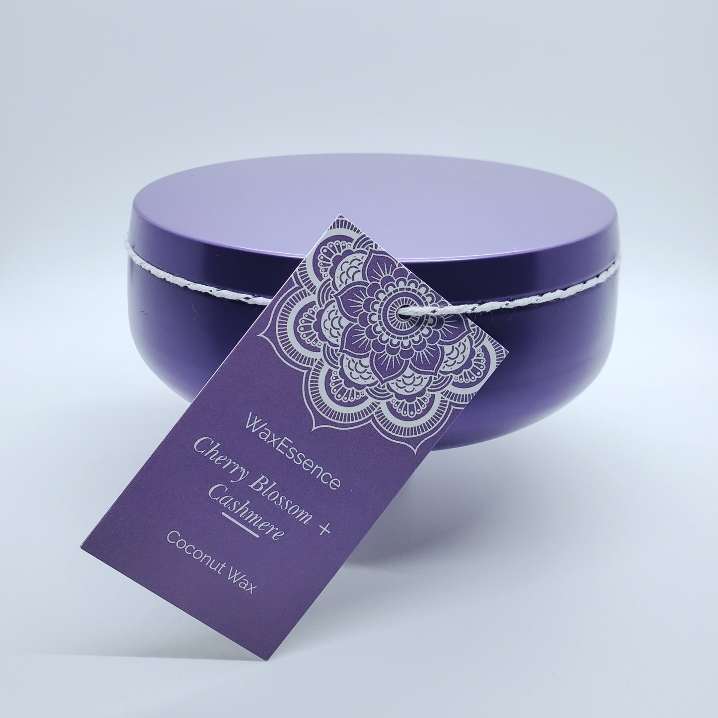 Cherry Blossom + Cashmere Home Candle | Coconut Wax | Gloss Lilac Tin 14.2 fl oz - WaxEssence