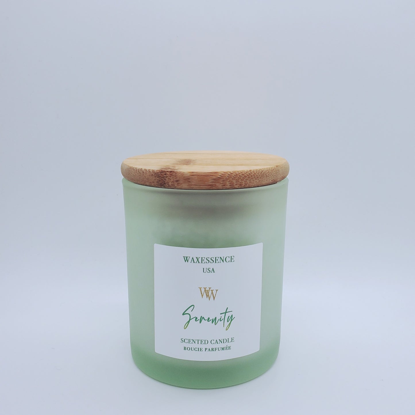 Serenity Home Candle | Soy Wax | Sea Mineral Frosted Vessel | 8 oz.