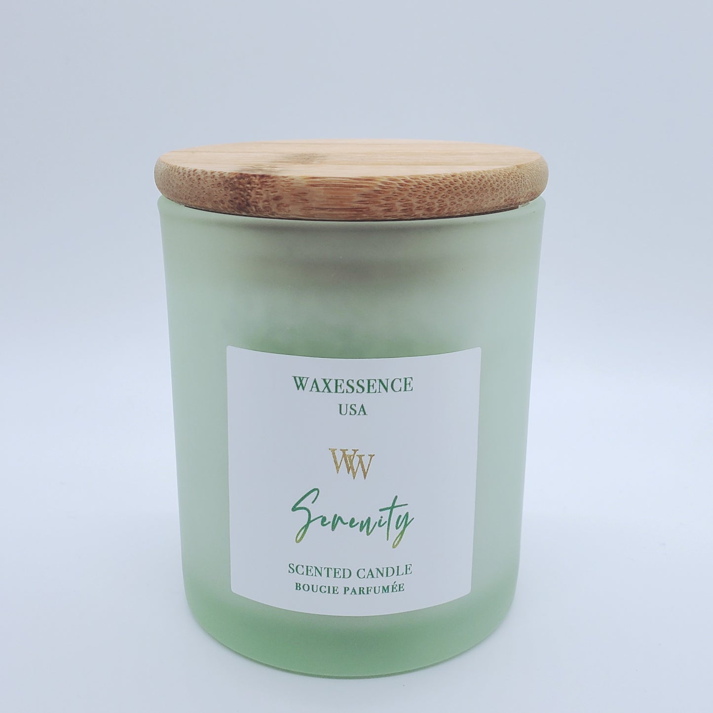 Serenity Home Candle | Soy Wax | Sea Mineral Frosted Vessel | 8 oz.