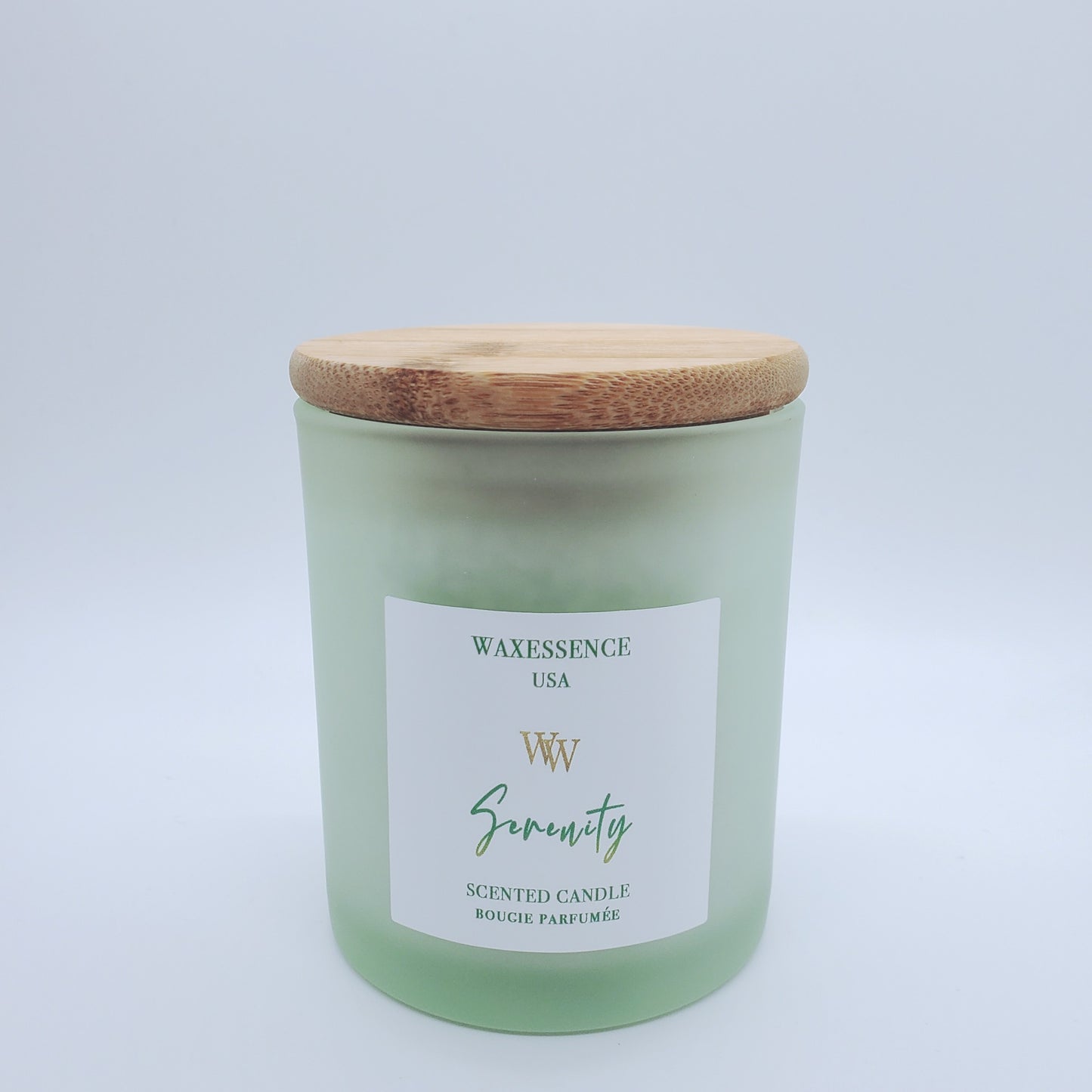 Serenity Home Candle | Soy Wax | Sea Mineral Frosted Vessel | 8 oz.