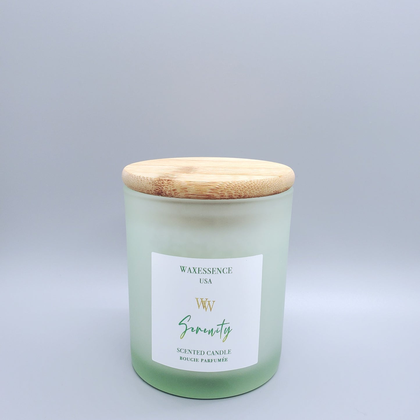 Serenity Home Candle | Soy Wax | Sea Mineral Frosted Vessel | 8 oz.