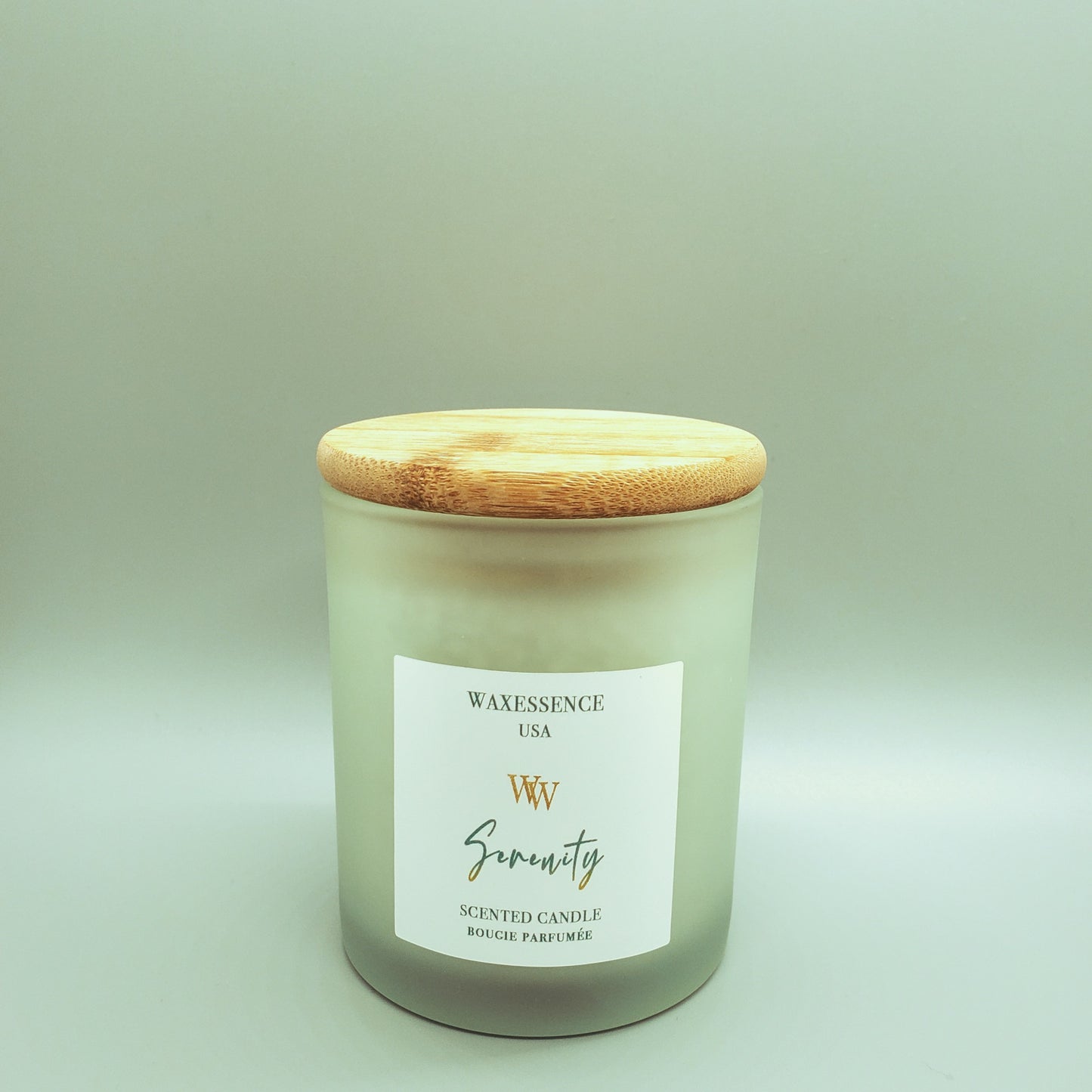 Serenity Home Candle | Soy Wax | Sea Mineral Frosted Vessel | 8 oz.