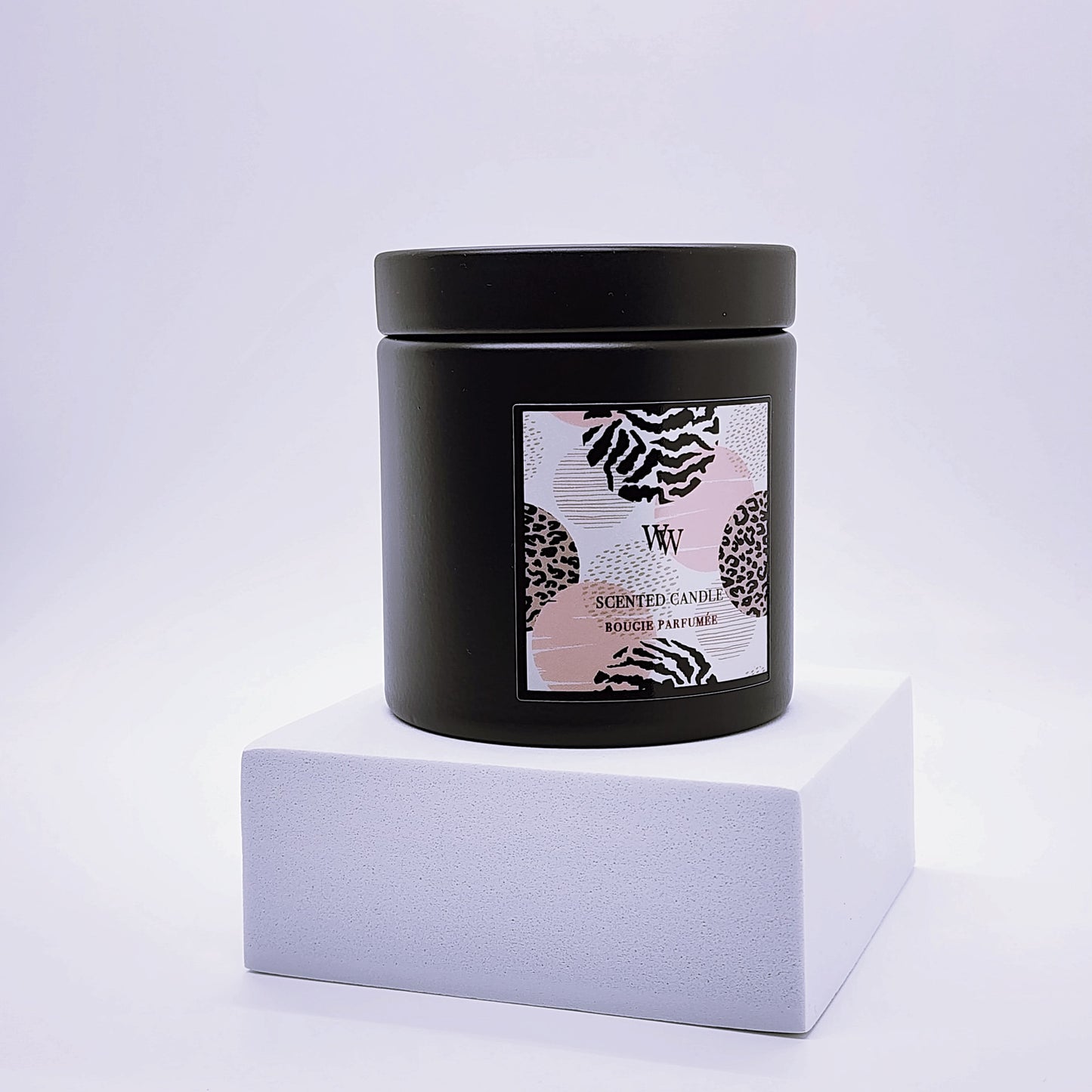 Deluxe Satin Soy Wax Luxury Candle | Sleek Black Glam Tin 9oz