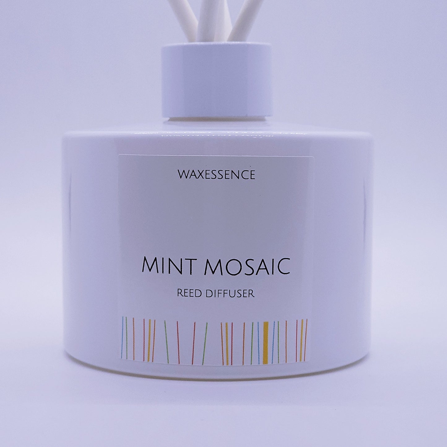 Mint Mosaic Reed Diffuser | Essenza Gloss White  | Aromatherapy Home Decor | Diffuser Oil | 6.8 fl. oz